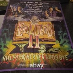 Evil Dead 2 (1987) Affiche de cinéma Quad 30x40 Rare