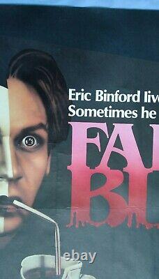 Fade To Black (1980) Rare Affiche Originale Du Quad Britannique Horror Comedy Thriller