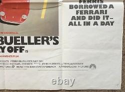 Ferris Bueller’s Day Off, Original 1986 British Quad Movie Film Poster, Ferrari