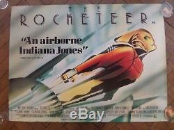 Film Britannique Quad Rocketeer (1991) Art Déco Lamine Poster Par John Mattos