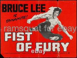 Fist Of Fury Bruce Lee Arts Martiaux Classique 1973 30x40 British Quad