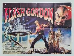 Flash Gordon 1980 Original Uk Quad Poster Science Fiction Movie Queen