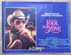 Fool For Love A Robert Altman Film 1985 Affiche De Cinéma Originale Du Royaume-uni Quad Rare