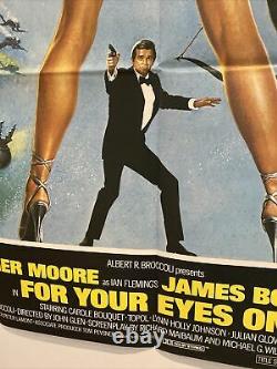 For Your Eyes Only Original Uk Quad Film Poster 1981 Bysouth Art James Bond