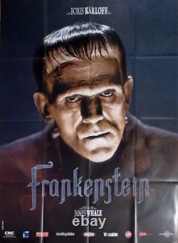 Frankenstein Boris Karloff Réédition Grande Affiche de Film Française