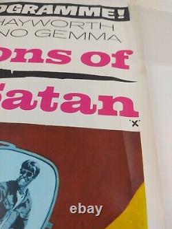 Frankenstein doit être détruit / Fils de Satan Affiche originale du film britannique Quad 1968