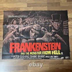 Frankenstein et le monstre de l'enfer Affiche originale du film Quad UK 1974