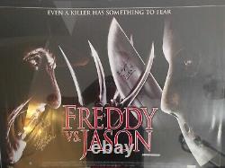 Freddy contre Jason 2003 British Quad Robert Englund Ken Kirzinger signé 2004