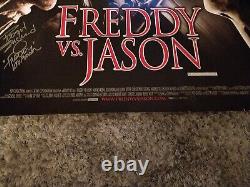 Freddy contre Jason 2003 British Quad Robert Englund Ken Kirzinger signé 2004