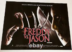 Freddy contre Jason 2003 UK British Quad Modern Cult Cinema Collectible Original.