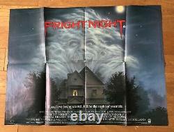Fright Night 1985 Affiche De Film Originale Uk Quad