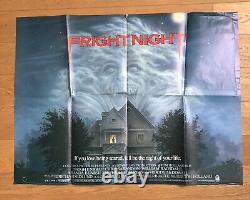 Fright Night 1985 Affiche De Film Originale Uk Quad