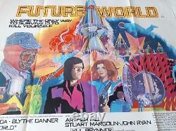 Futureworld (Opération 2002) Affiche originale Quad Vintage 1976 au Royaume-Uni (Westworld 2)