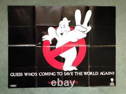 GHOSTBUSTERS 2 (1989) rare original UK teaser de Noël affiche de cinéma quad