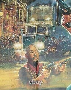 GROS PROBLÈME DANS PETITE CHINE (1986) affiche originale UK QUAD avec l'art fantastique de Bysouth