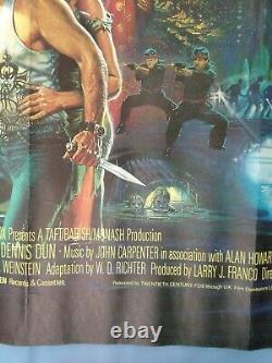 GROS PROBLÈME DANS PETITE CHINE (1986) affiche originale UK QUAD avec l'art fantastique de Bysouth