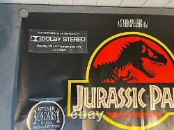 Genuine Original Jurassique Park Movie Poster Uk Quad 30 X 40 Ealing Cinema Rare