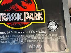 Genuine Original Jurassique Park Movie Poster Uk Quad 30 X 40 Ealing Cinema Rare