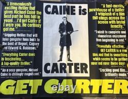 Get Carter 1971 Affiche de film originale UK Quad Rare Critiques Michael Caine
