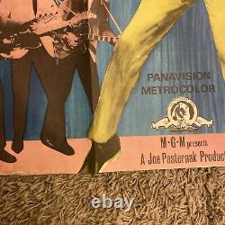 Girl Happy 1960's Very Rare Original Film Britannique Quad Poster Elvis Presley