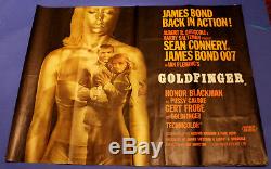 Goldfinger Originale Britannique Quad James Bond 007 Sean Connery