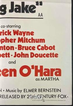 Grand Jake Affiche de Film Quad Originale John Wayne Maureen O'Hara 1972