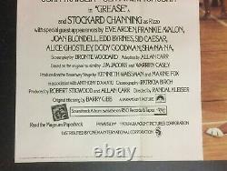 Grease 1978 Original Cinema Uk Quad Movie Poster John Travolta Newton-john Rare