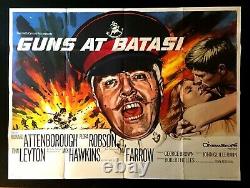 Guns At Batasi Original Quad Movie Poster Tom Chantrell Artwork 1964