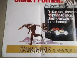 HOMME PERDU 1969 Sidney Poitier Affiche originale du film UK QUAD 30x40 Vintage