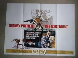 HOMME PERDU 1969 Sidney Poitier Film Original Affiche de Film Britannique QUAD VINTAGE 30x40