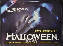 Halloween 1978 AFFICHE DE CINÉMA ORIGINALE 29X39 ROULÉE QUAD JAMIE LEE CURTIS J. CARPENTER
