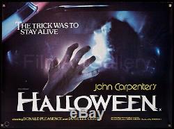 Halloween 1979 Dévoilé 30x40 Uk Affiche Quadruple John Carpenter Film / Art Gallery