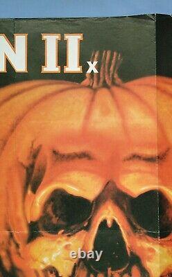 Halloween II (1981) Affiche Originale Du Quad Britannique Michael Myers Slasher Horror
