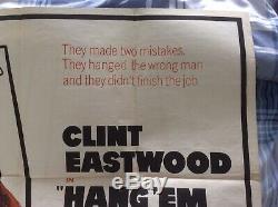 Hang Em High Affiche Du Film Quad Uk 1968 Clint Eastwood Western Film De 1968