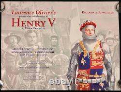 Henry V Affiche de Film Quad Originale Rerelease Laurence Olivier Shakespeare Henry V Affiche de Film Quad Originale Rerelease Laurence Olivier Shakespeare