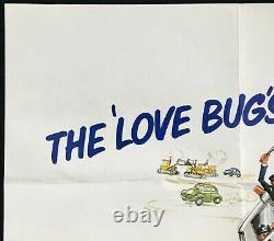 Herbie Rides À Nouveau Original Quad Affiche De Cinéma Love Bug Disney 1974