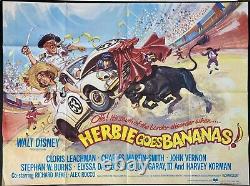 Herbie part en folie - Affiche de cinéma Quad ORIGINALE Walt Disney 1980