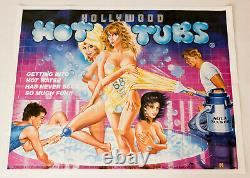 Hollywood Hot Tubs Original 1984 Royaume-uni Quad Film Poster Cinéma Chantrell Artwork