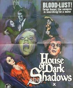 House Of Dark Shadows/travelling Exectioner Affiche Originale Du Film D'horreur Quad Du Royaume-uni