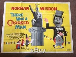 IL Y Avait Un Homme Tordu Affiche De Film Originale Du Royaume-uni Quad Norman Wisdom 1960