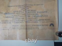 Indiana Jones et la Dernière Croisade Affiche Quad Cinéma UK 40x30 Originale
