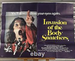 Invasion des profanateurs de sépultures Affiche originale Quad du film Donald Sutherland 1978