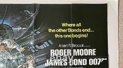 James Bond 007 Moonraker (roger Moore) Affiche De Cinéma Originale (quad Film)