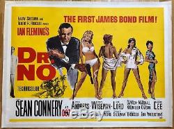 James Bond Dr. No Original 1962 Uk Poster Du Film Quad Sean Connery 007 Movie