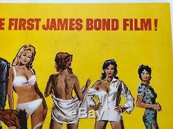 James Bond Dr. No Original Uk Quad Film 1962 Poster Sean Connery 007 Film