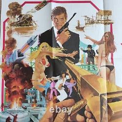James Bond Man Avec Le Canon D'or Originale Uk Quad Film Poster 1974 Ex