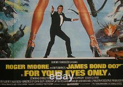 James Bond, Rien Que Pour Vos Yeux, Orig 1981, Affiche Du Film Quad Movie, Roger Moore