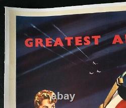 Jet Pilot Original Quad Movie Poster Linen Soutenu John Wayne Janet Leigh 1957