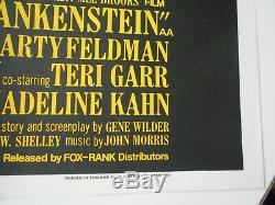 Jeune Frankenstein Britannique Affiche De Film Quad Mel Brooks Monstres Célèbre Comédie