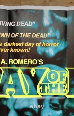 Jour De La Mort (1985), Affiche Originale Du Quad Du Royaume-uni Romero Zombie Horreur